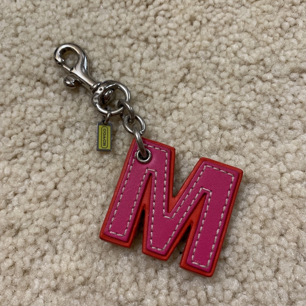 Coach letter “M” keychain